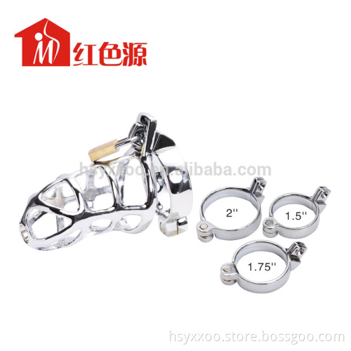 New Chrom-Plated Chastity Cock Cage SM sex toys